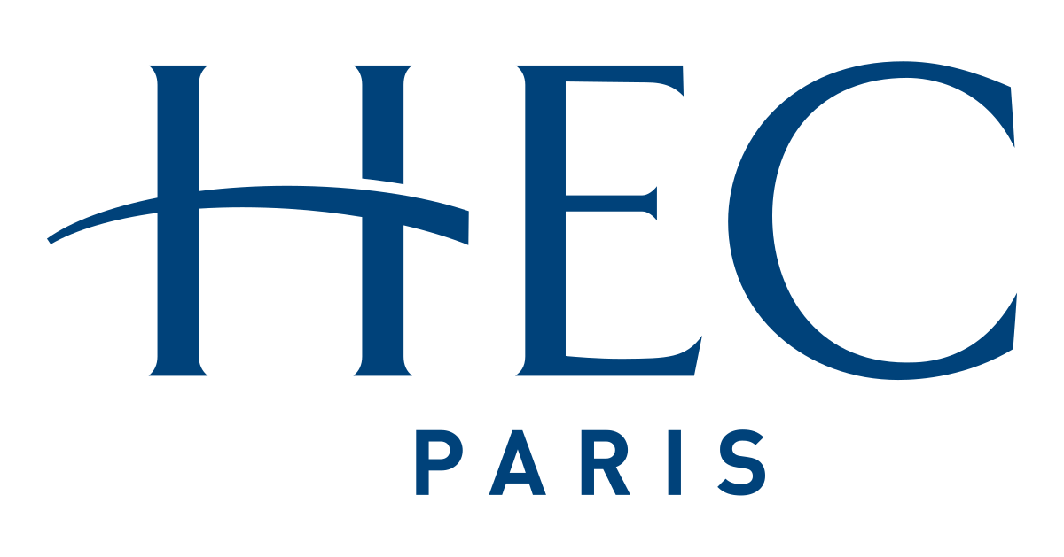 HEC Paris logo with stylized blue letters HEC and the word PARIS below.